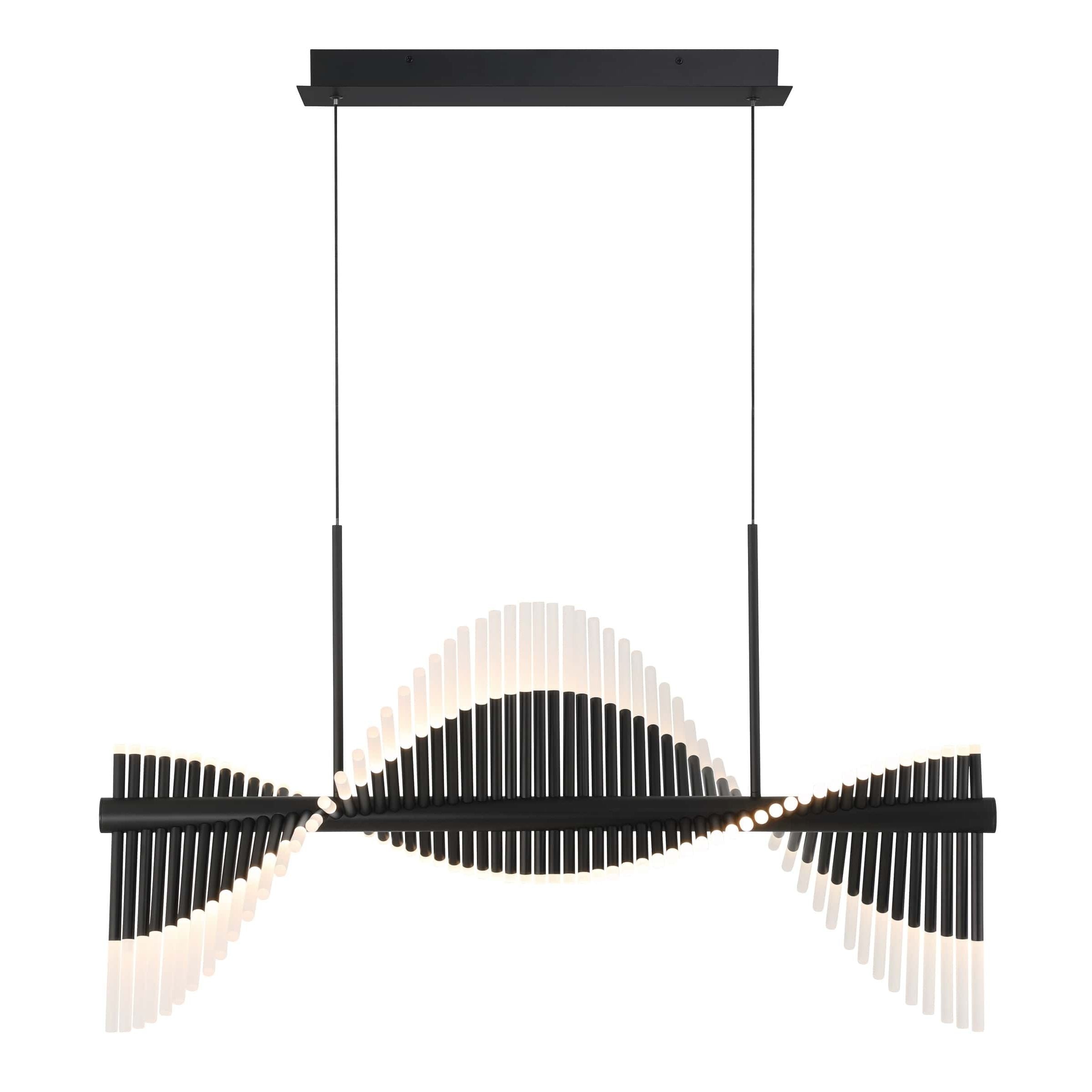 Eurofase 47125-025 Voltik LED Linear Chandelier in Black