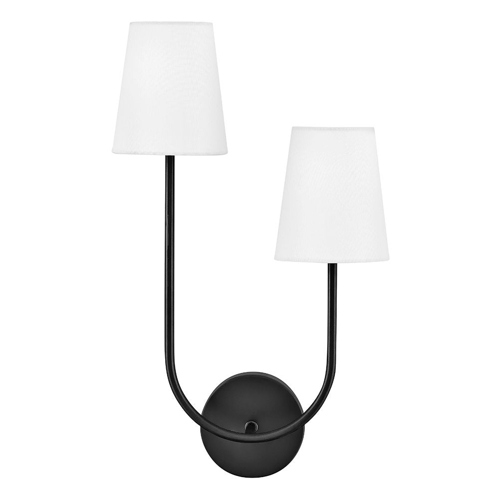 Applique double Lark 84262BK Cora en noir