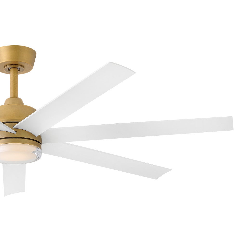 Éclairage intelligent LED Hinkley 910656FHB-LDD Ventilateur en laiton Heritage