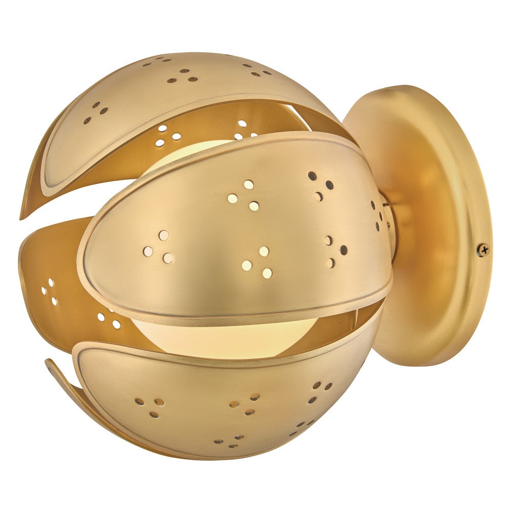 Fredrick Ramond FR46962UB-LL Anthos LED Semi-Flush Mount in Unlacquered Brass