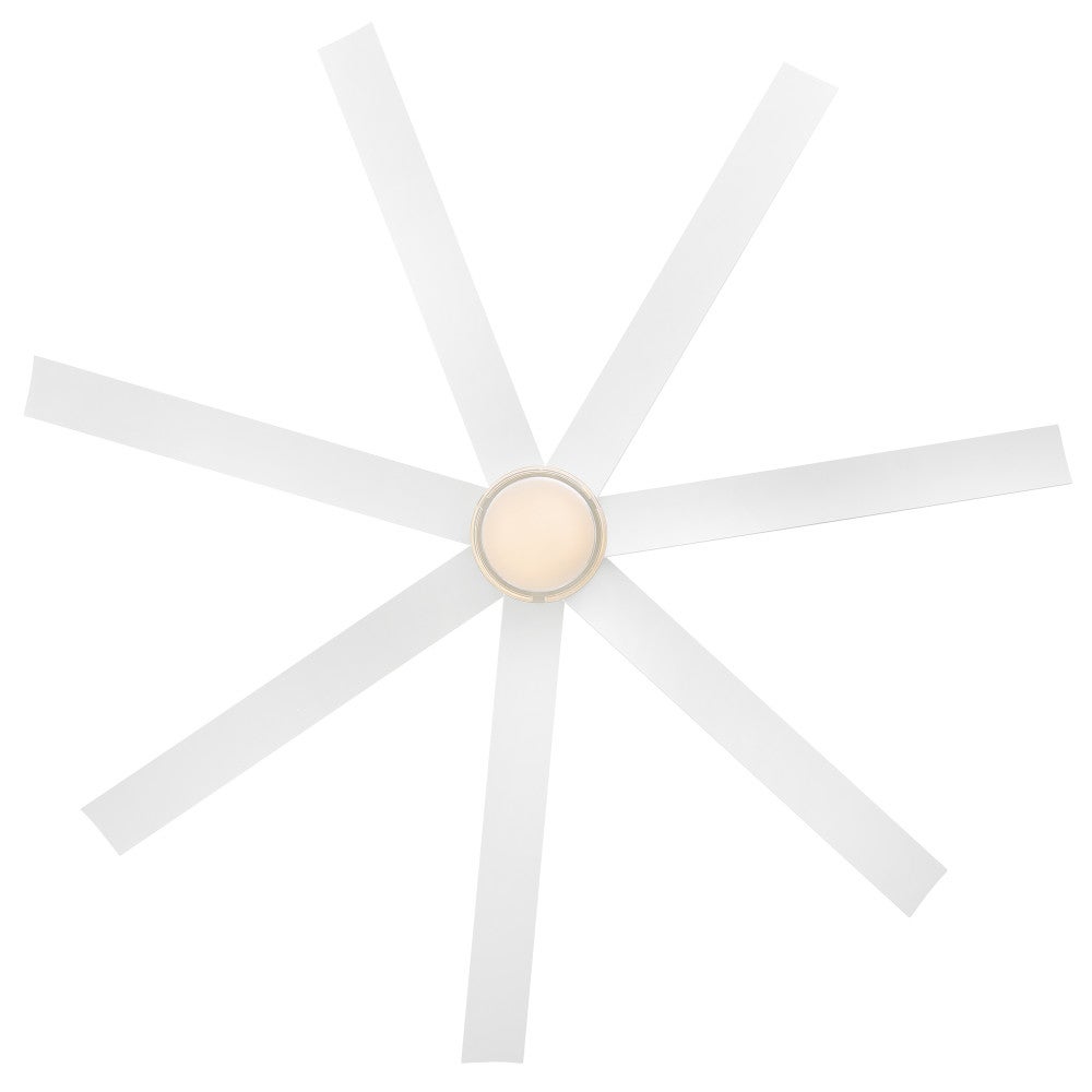 Éclairage intelligent LED Hinkley 910656FMW-LDD Ventilateur en blanc mat