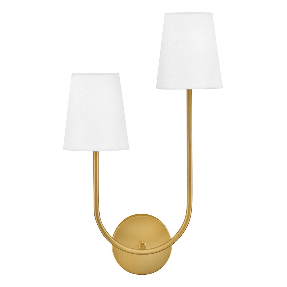 Applique double Lark 84260LCB Cora en laiton laqué