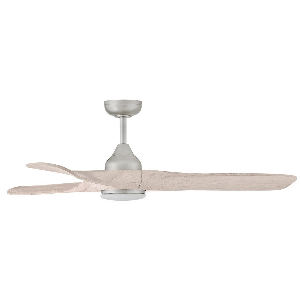 Luminaire intelligent à DEL Hinkley Lighting 903856FBN-LDD Swell Ventilateur en nickel brossé / frêne blanchi