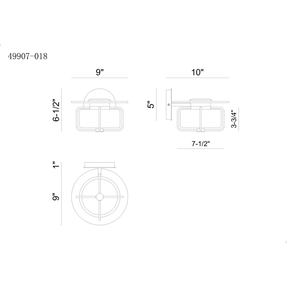 Eurofase 49907-018 Florin LED Outdoor Wall Sconce in Sand Black