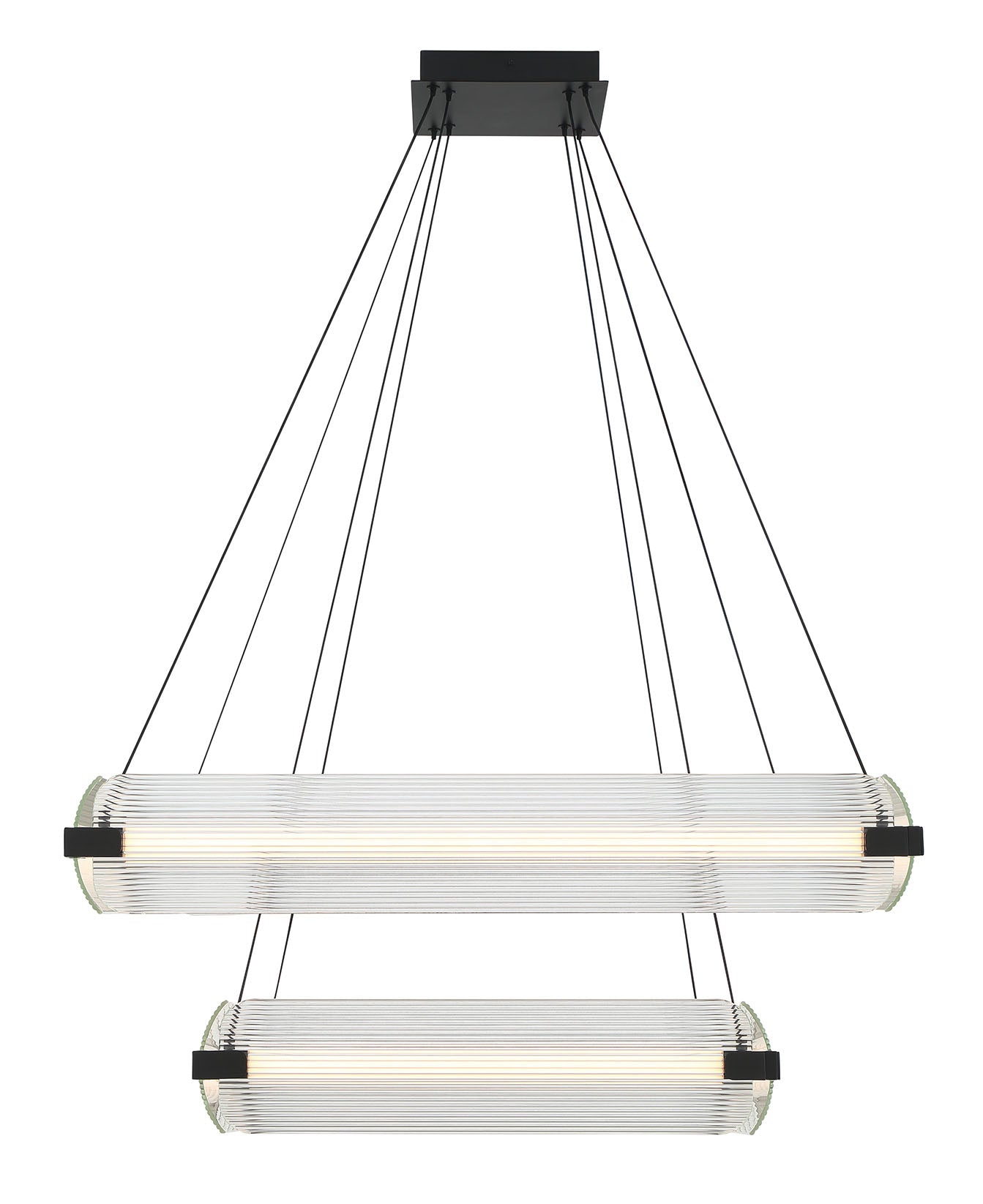 Eurofase 50054-022 Neoness LED Geometric Chandelier in Matte Black