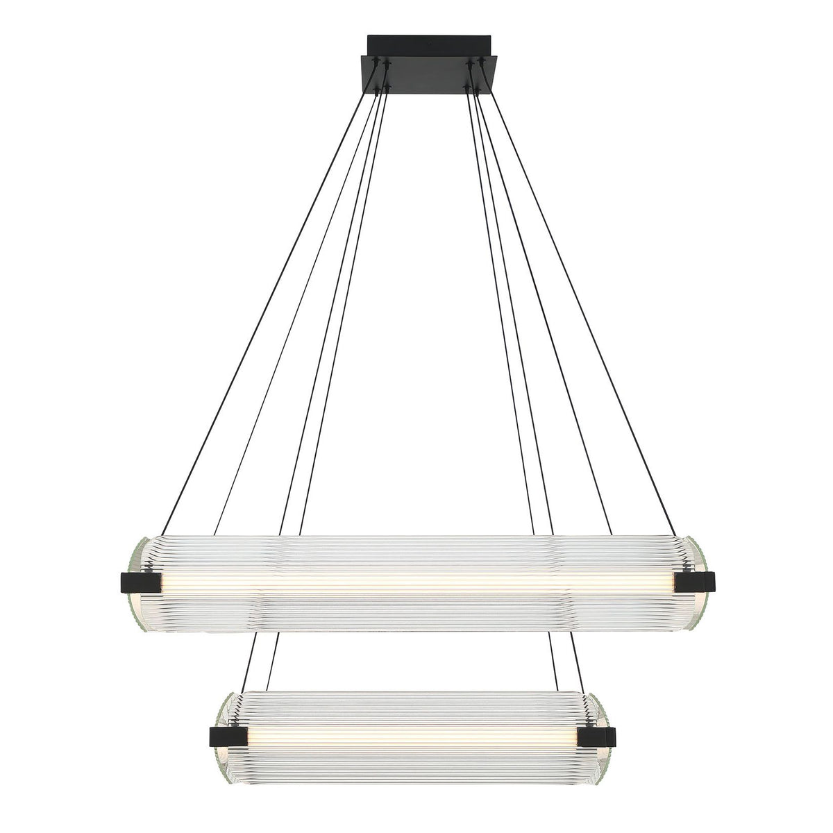 Eurofase 50054-022 Neoness LED Geometric Chandelier in Matte Black
