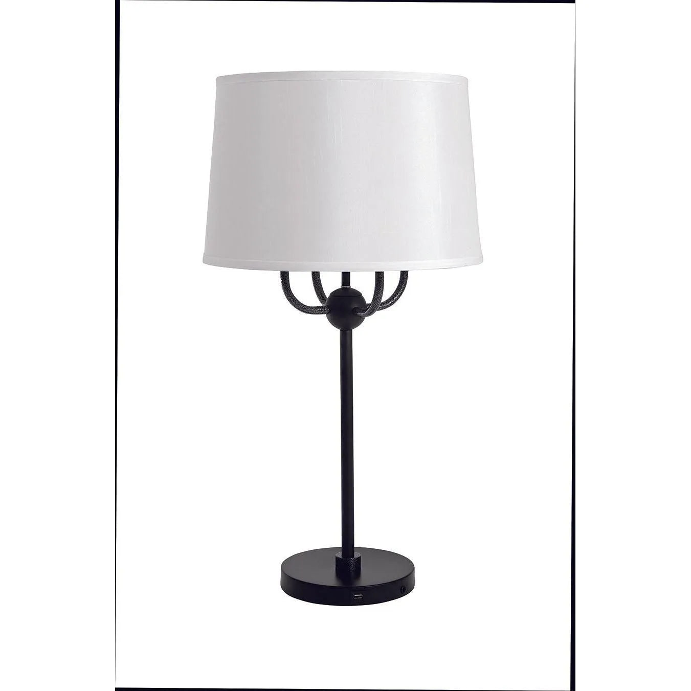 House of Troy - A751-BLK/SS - Four Light Table Lamp - Alpine - Black/Supreme Silver