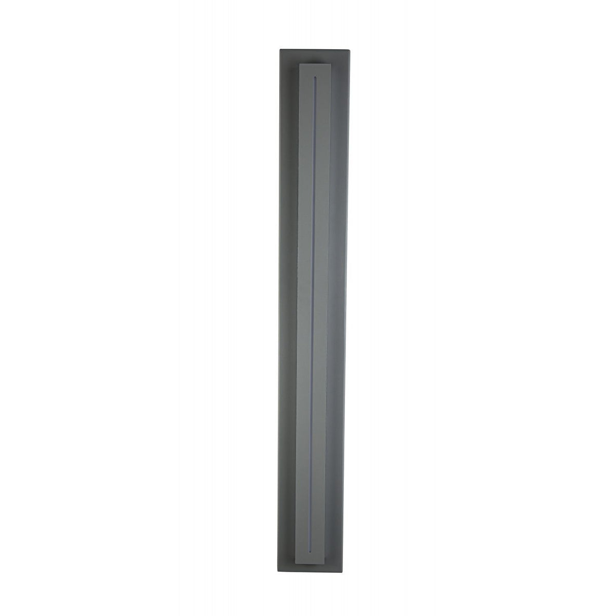 Avenue Outdoor Raised Panel LED Wall Sconce AV3238-SLV three-quarter angle — depth of raised LED panel creates strong shadow line against flat backplate