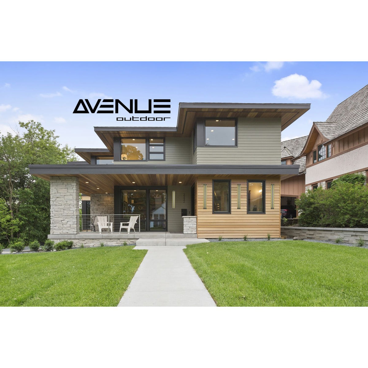 Avenue Outdoor Raised Panel LED Wall Sconce AV3238-SLV side profile — silver finish backplate with protruding LED panel visible in silhouette