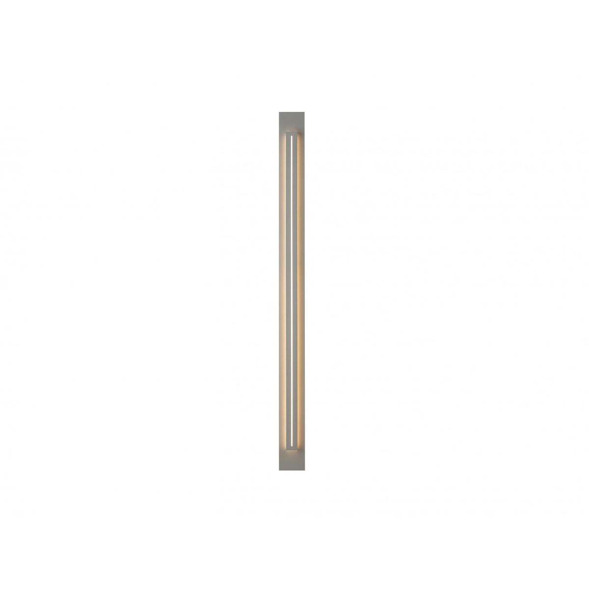 Avenue Outdoor Raised Panel LED Wall Sconce AV3268-SLV three-quarter angle — depth of raised LED panel creates strong shadow line against flat backplate