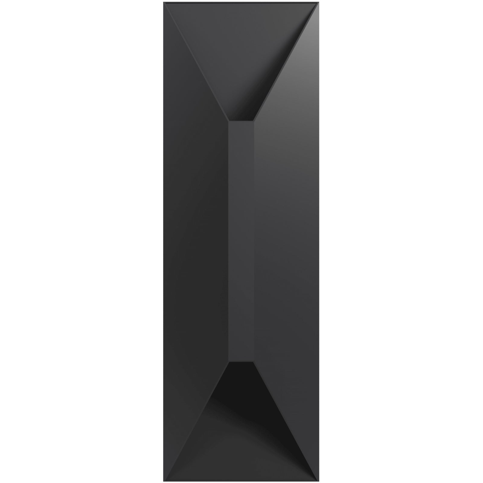 Avenue Outdoor 5-CCT Up/Down LED Wall Sconce AV4914-BK-5CCT front view — 14"H black semi-square body with upper and lower light slots, white background