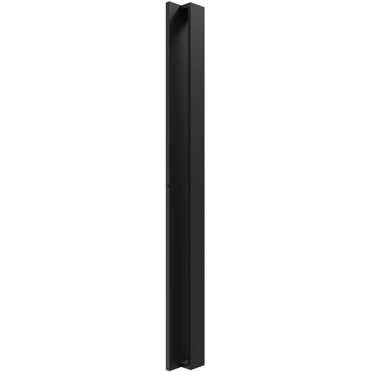 Avenue Outdoor 5-CCT Up/Down LED Wall Sconce AV4924-BK-5CCT front view — 24"H black semi-square body with upper and lower light slots, white background