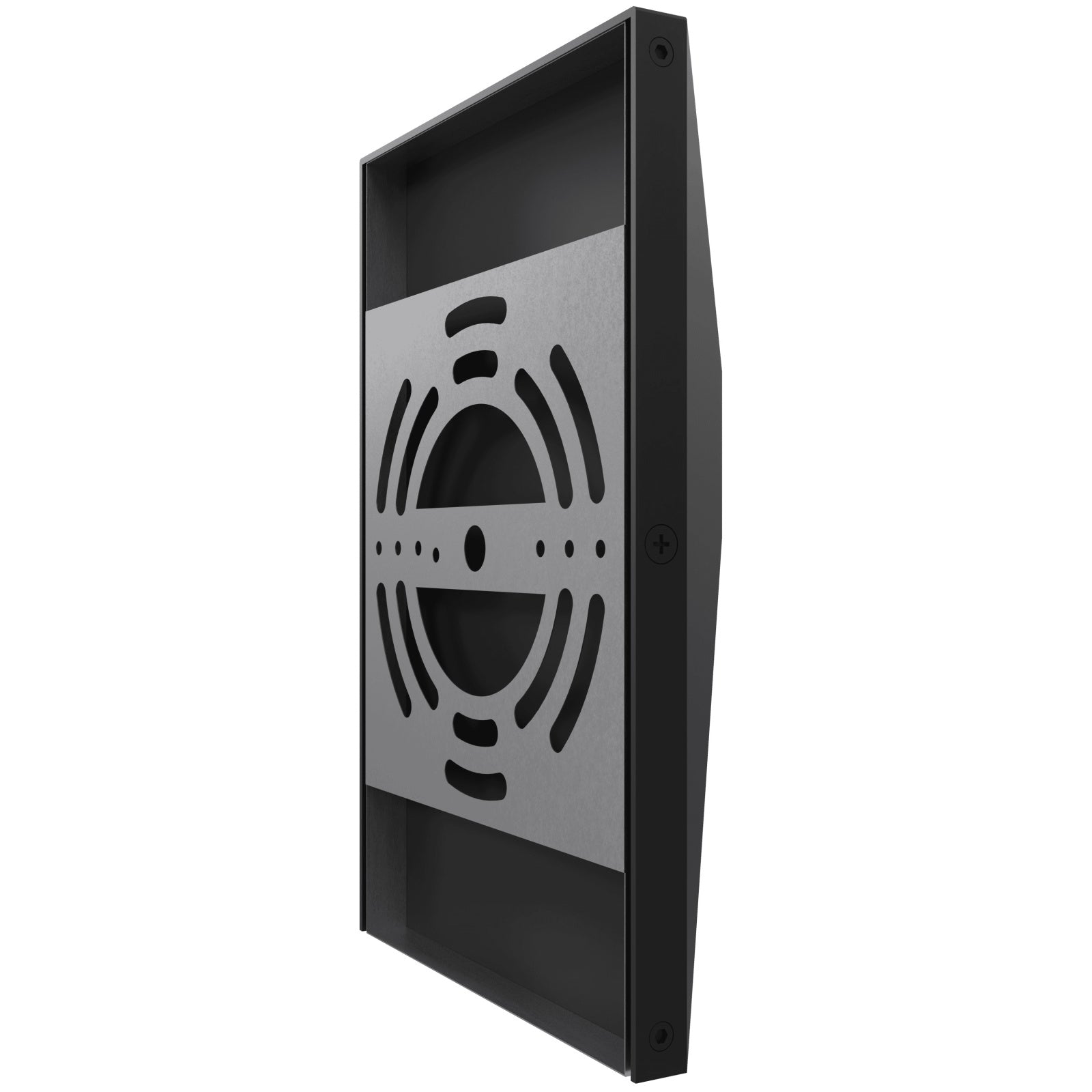 Avenue Outdoor 5-CCT Rectangular LED Wall Sconce AV5008-BK-5CCT three-quarter angle — low-profile 2-inch wall projection visible