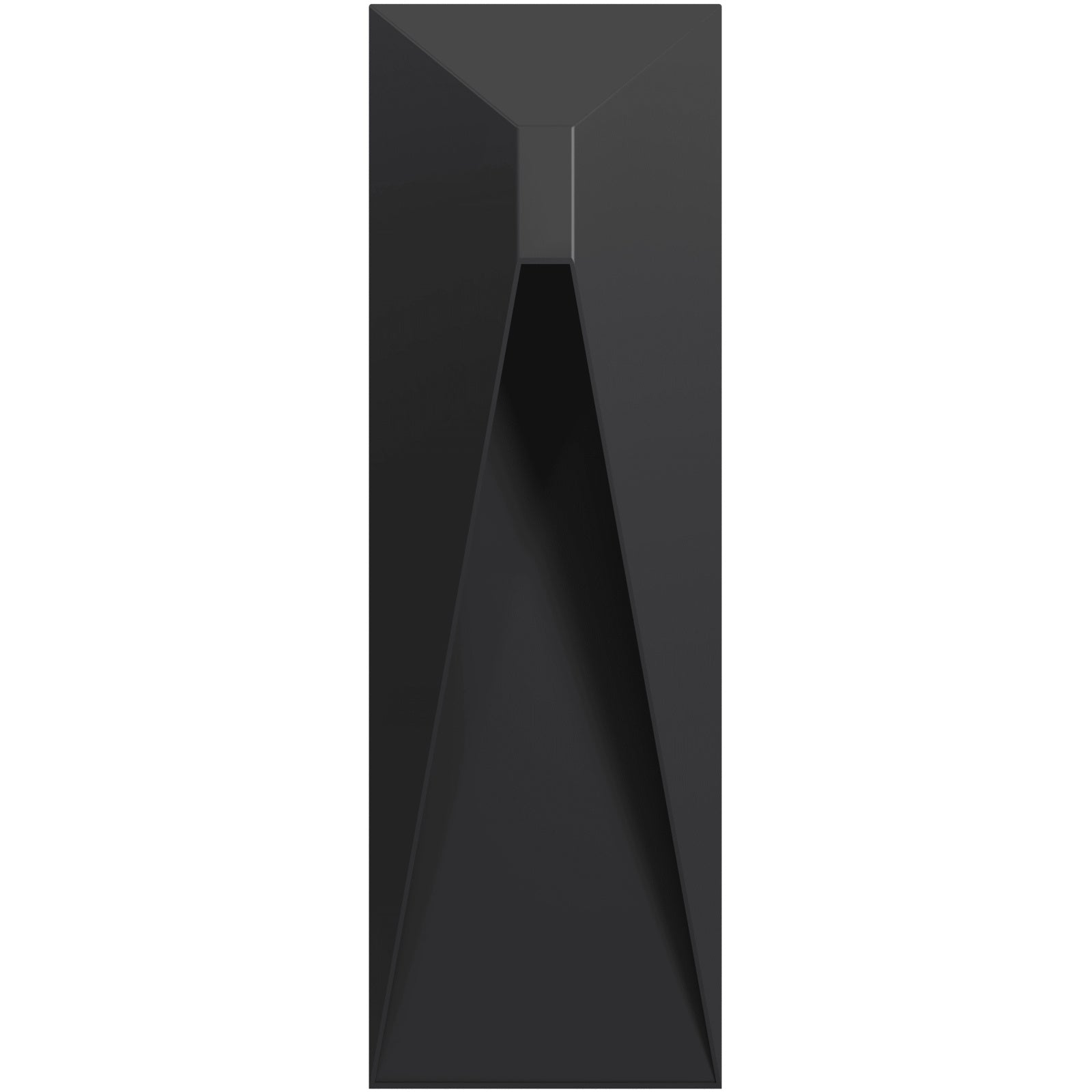 Avenue Outdoor 5-CCT Rectangular LED Wall Sconce AV5014-BK-5CCT front view — 14"H compact black rectangle with white LED face, white background