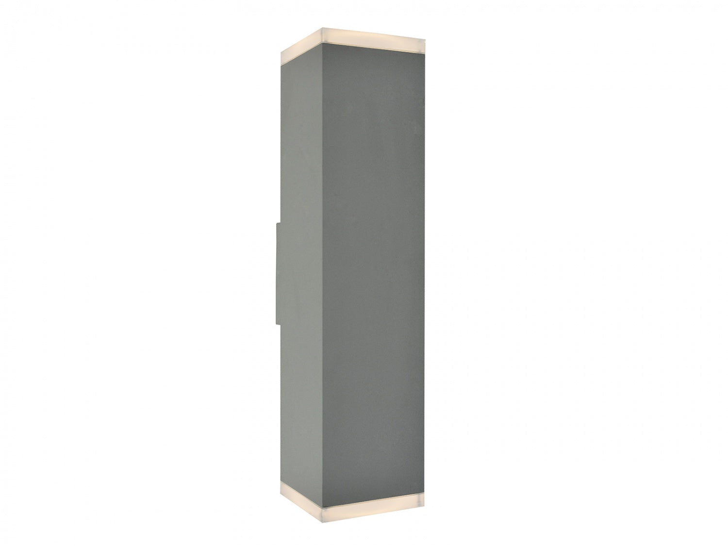 Avenue Outdoor Up/Down LED Wall Sconce AV9892-SLV front view — 20"H silver rectangle with open top and bottom light voids, white background