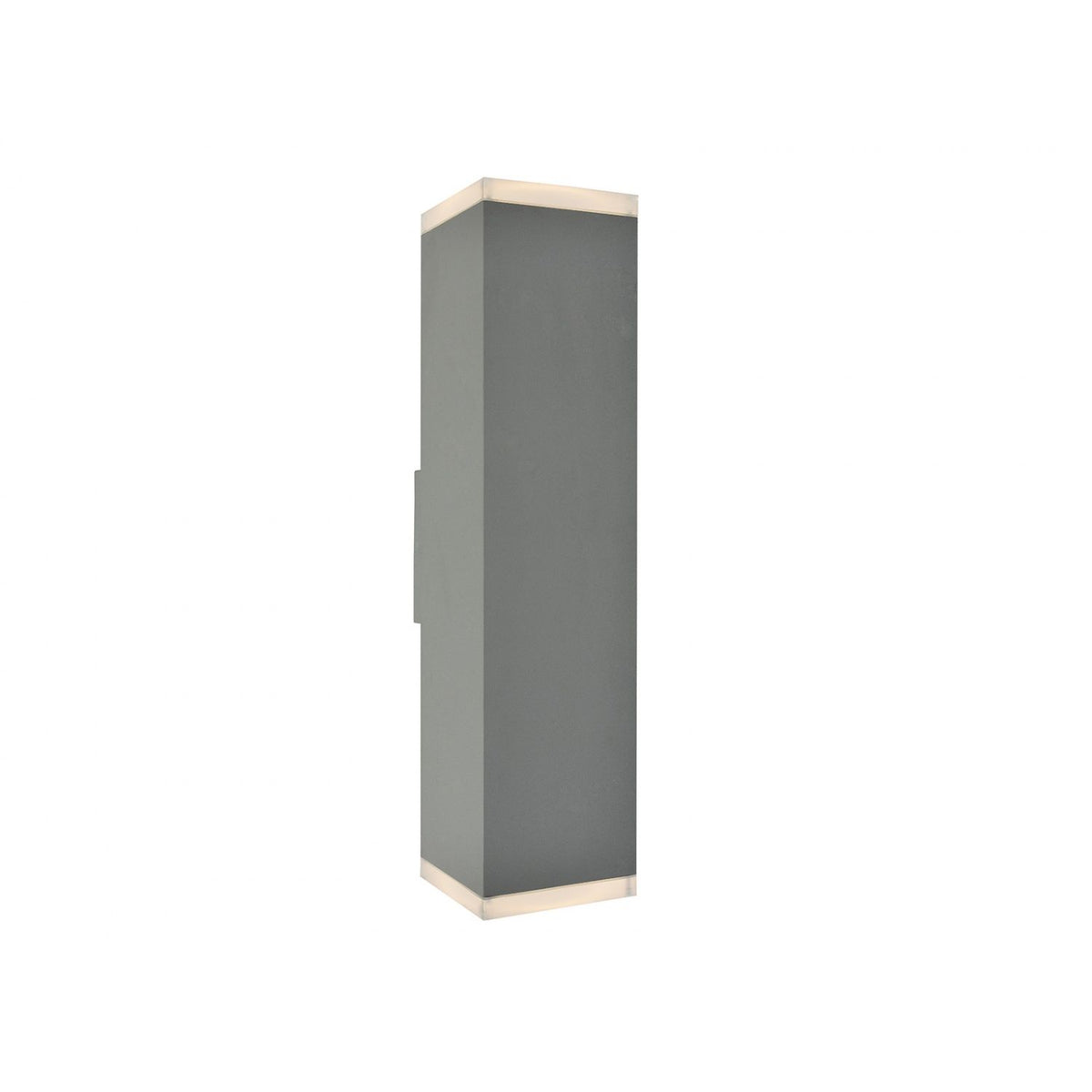 Avenue Outdoor Up/Down LED Wall Sconce AV9892-SLV front view — 20"H silver rectangle with open top and bottom light voids, white background