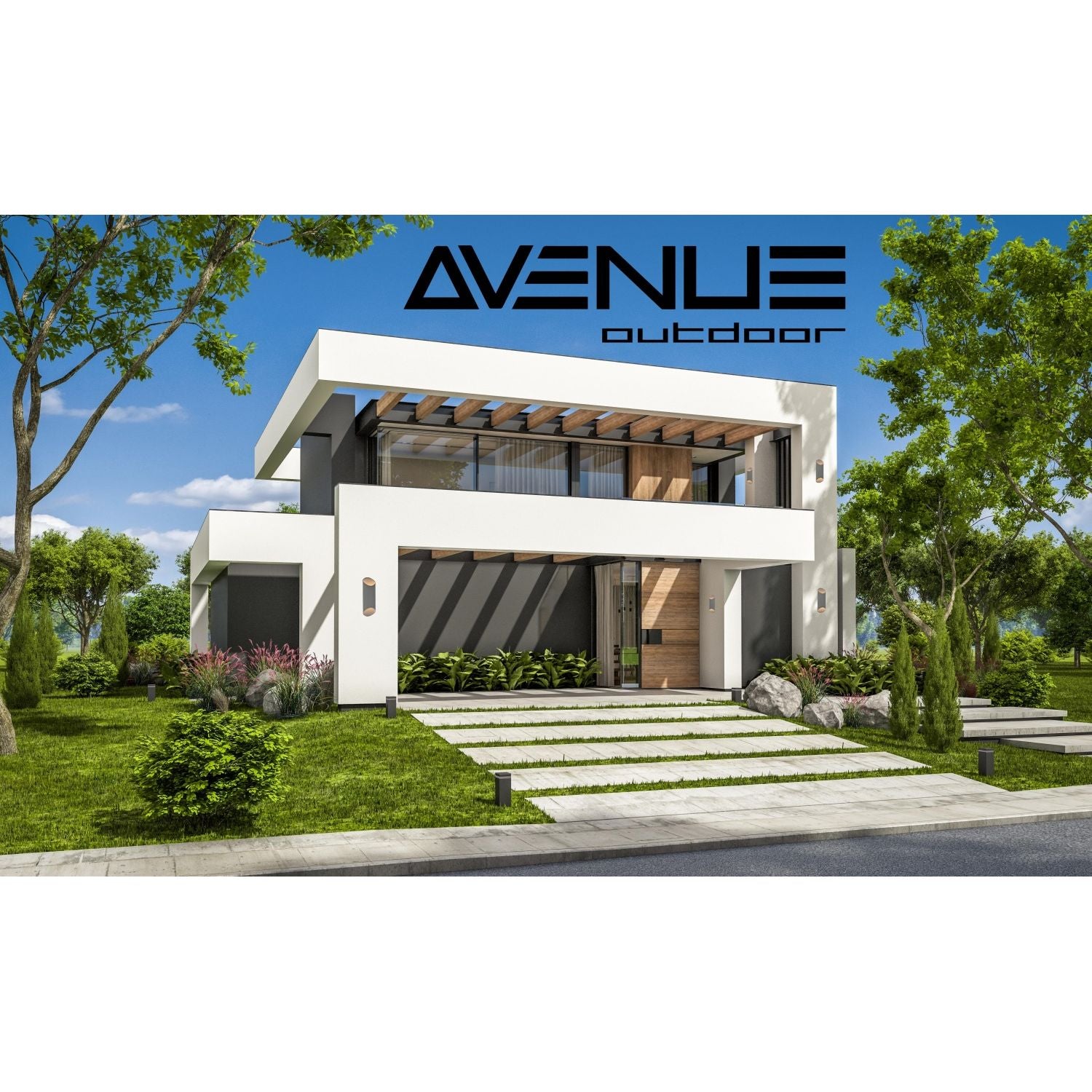 Avenue Cylindrique LED extérieure Murale Profil latéral AV9895-SLV — Projection murale de 7,6 cm (3 pouces), silhouette cylindrique argentée
