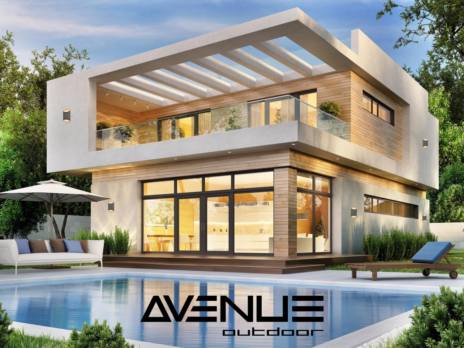 Avenue Cylindrique LED extérieure Murale Profil latéral AV9897-SLV — Projection murale de 7,6 cm (3 pouces), silhouette cylindrique argentée