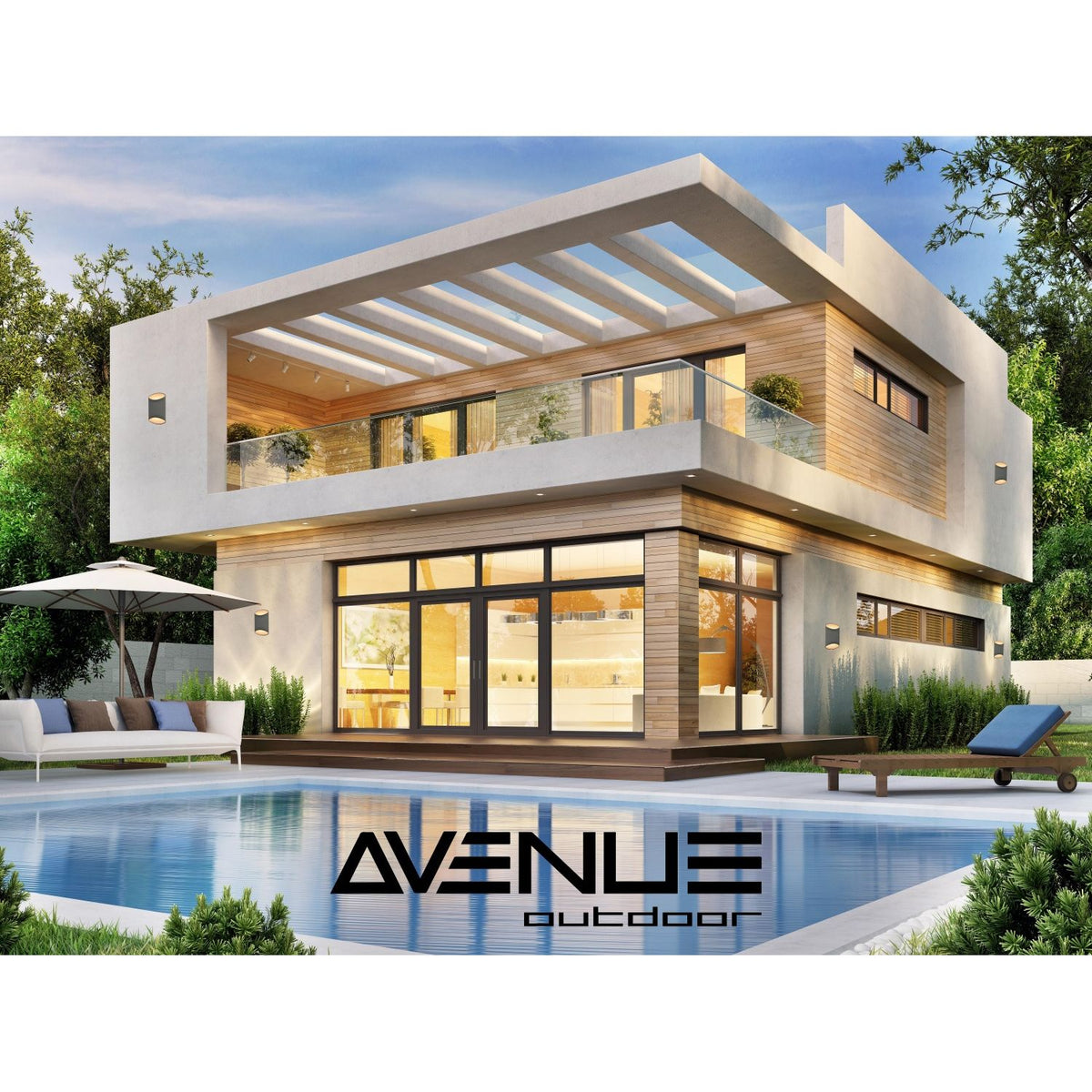 Avenue Cylindrique LED extérieure Murale Profil latéral AV9897-SLV — Projection murale de 7,6 cm (3 pouces), silhouette cylindrique argentée