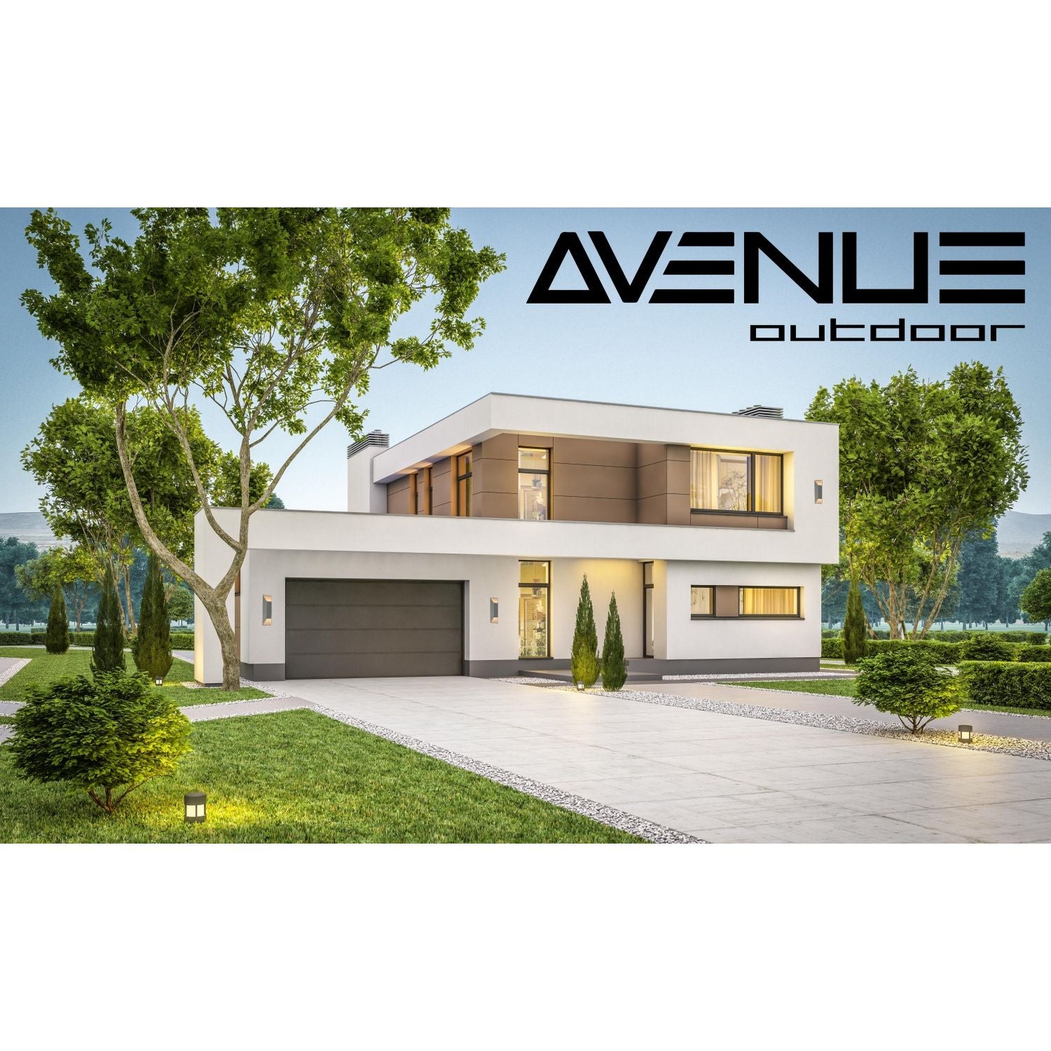 Avenue Outdoor Large Cylindrique LED Murale Profil latéral AV9898-SLV — Profondeur visible de 10 cm, section transversale circulaire sur le corps argenté