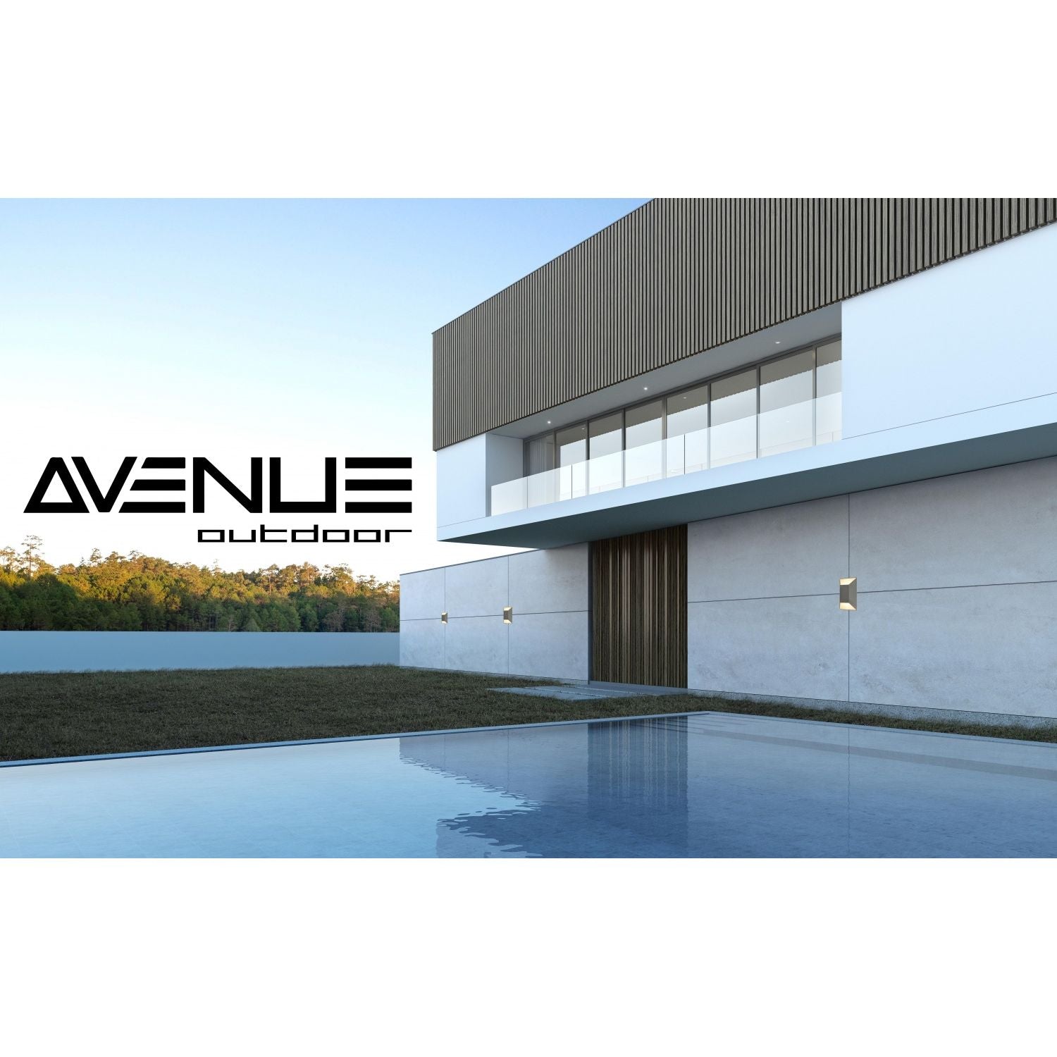 Avenue Outdoor Large Cylindrique LED Murale Profil latéral AV9900-SLV — Profondeur visible de 10 cm, section transversale circulaire sur le corps argenté