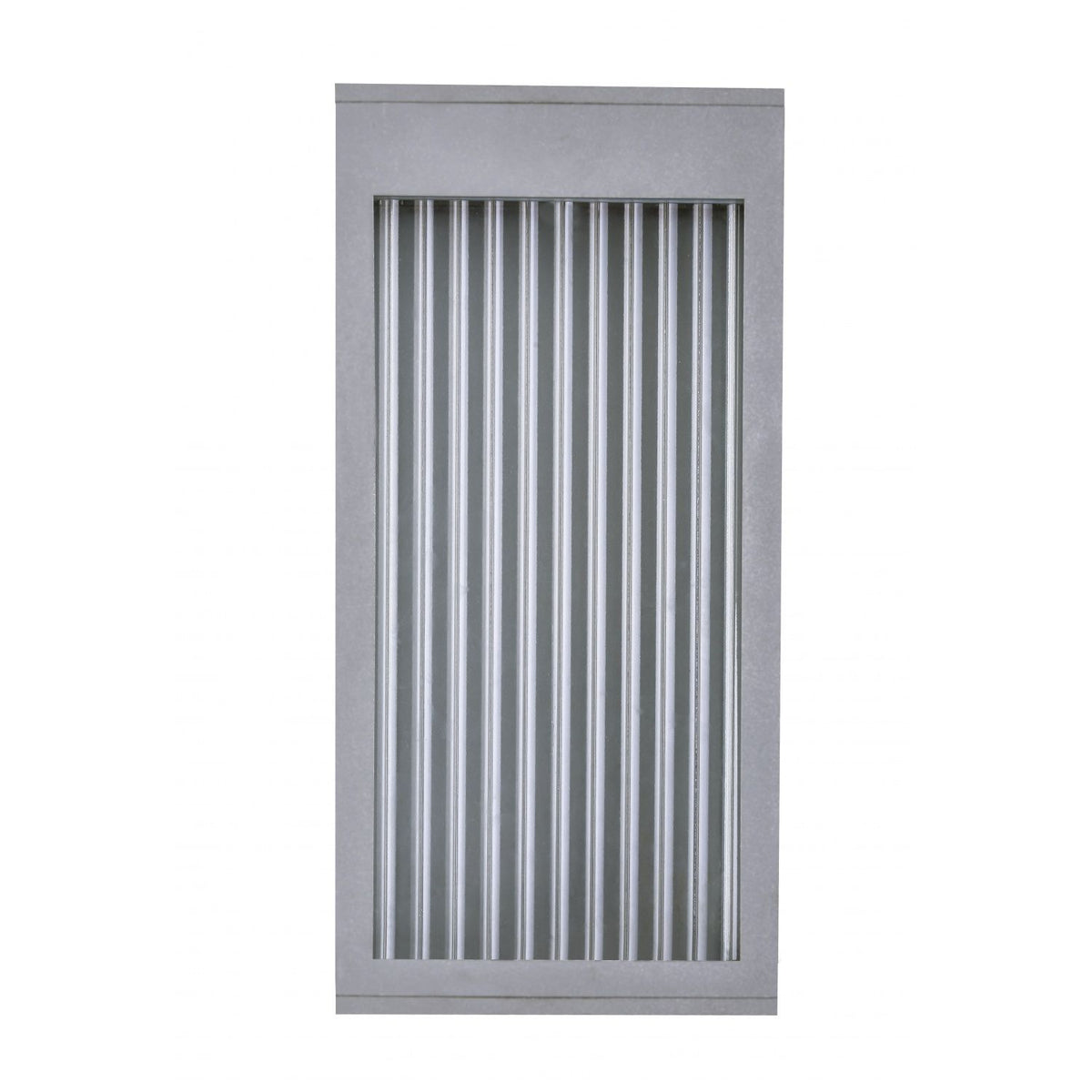 Avenue Outdoor Rectangular LED Wall Sconce AV9901-SLV three-quarter angle — silver body with even LED illumination across rectangular face