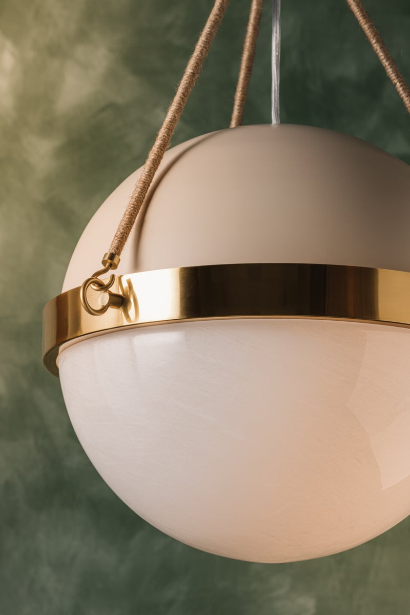 Mitzi H1040701-AGB/SBQ Abbie Pendant in Soft Bisque