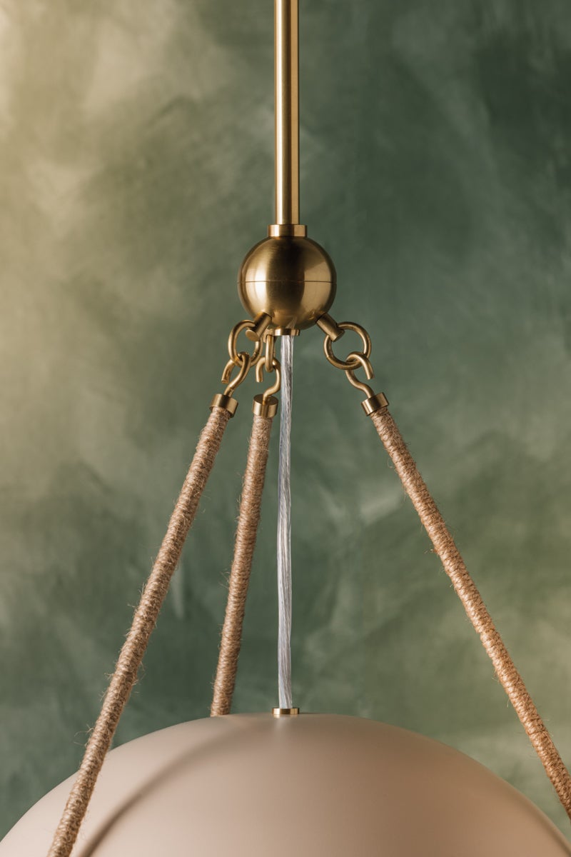 Mitzi H1040701-AGB/SBQ Abbie Pendant in Soft Bisque