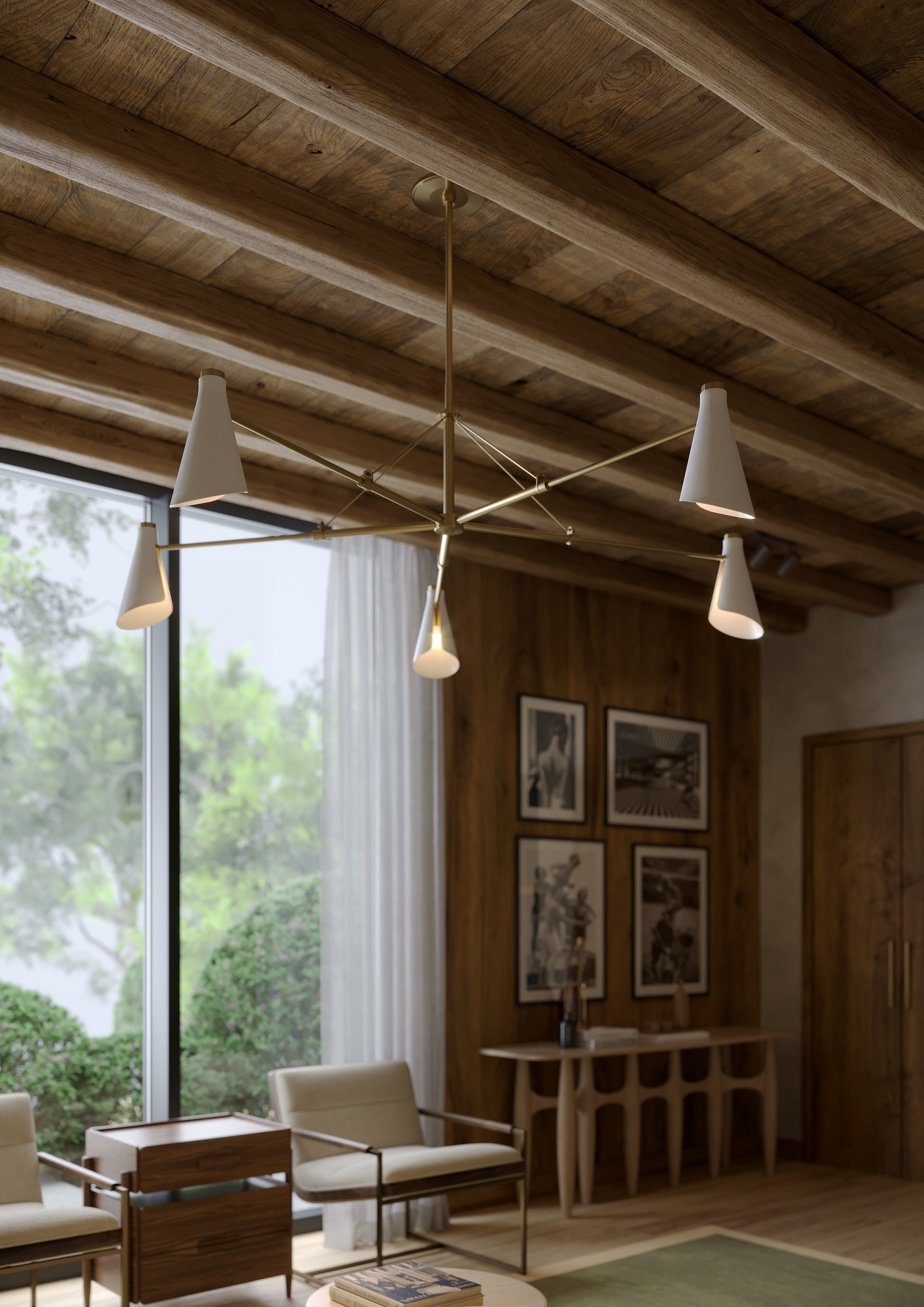Troy Lighting F4369-PBR/SSD ANDERSEN Chandelier in Soft Sand