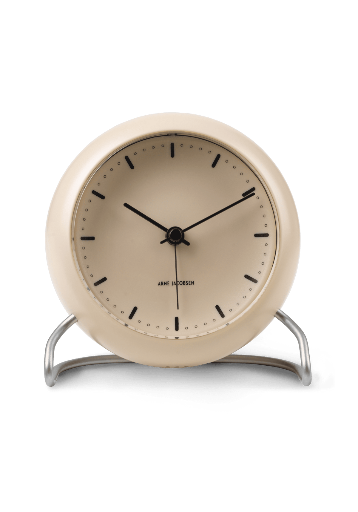 Arne Jacobsen Clocks 43693 City Hall Table Clock in Sandy Beige