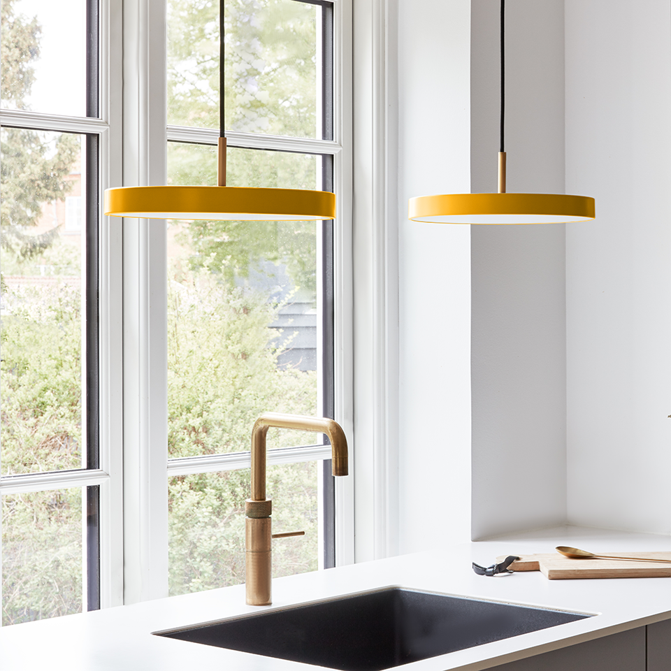 Umage 2272 Asteria LED Pendant in Saffron Yellow