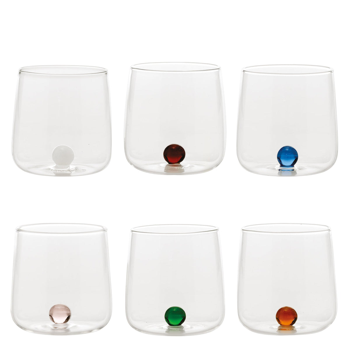 Zafferano America BA00199S6 Bilia Tumbler in Six Color Assortment