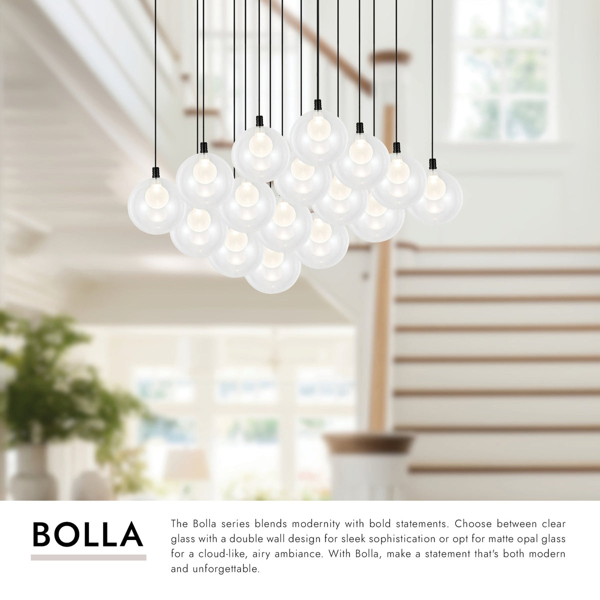 Kuzco Lighting MP3106BG-16 Bolla LED Multi Pendant in Brushed Gold