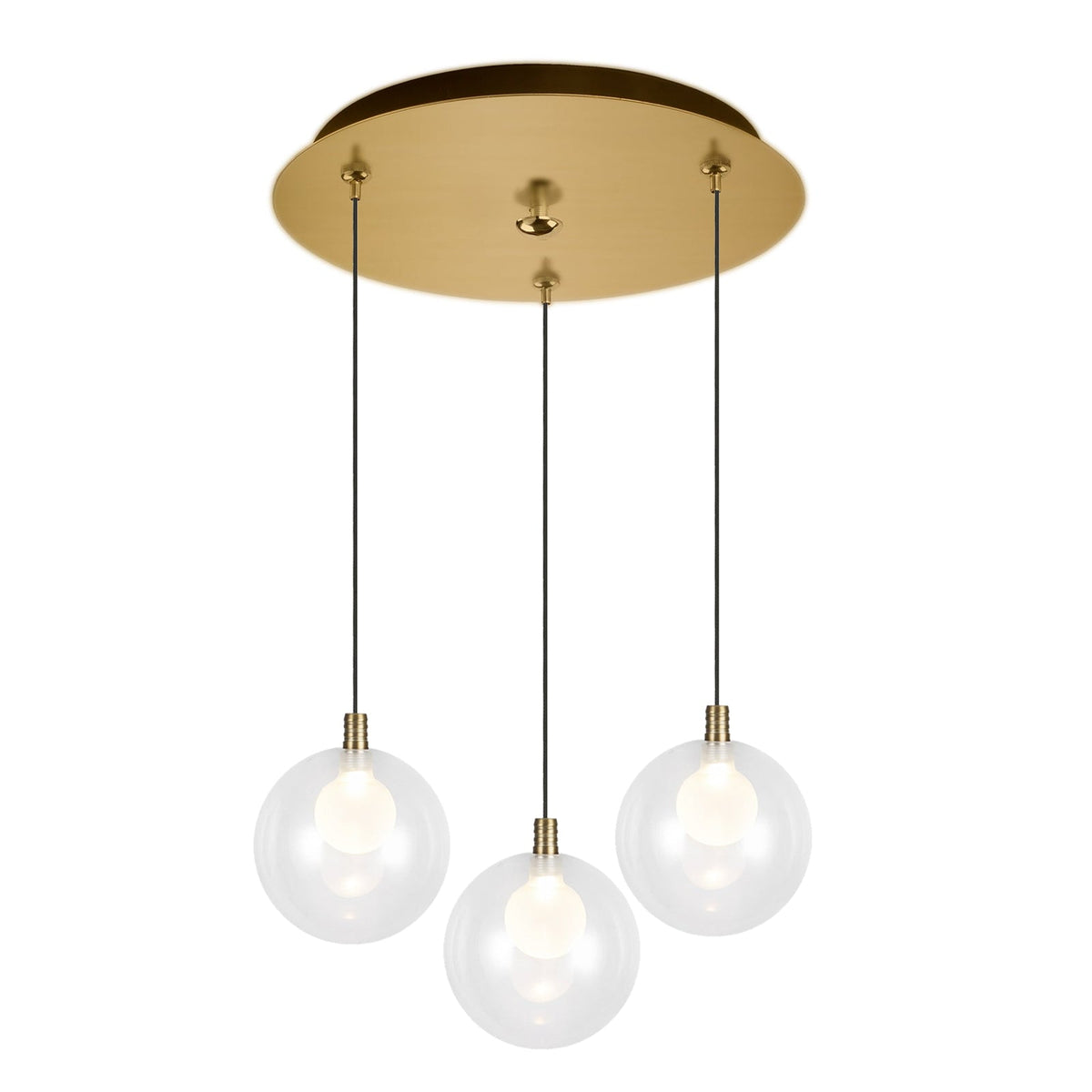 Kuzco Lighting MP3106BG-03 Bolla LED Multi Pendant in Brushed Gold