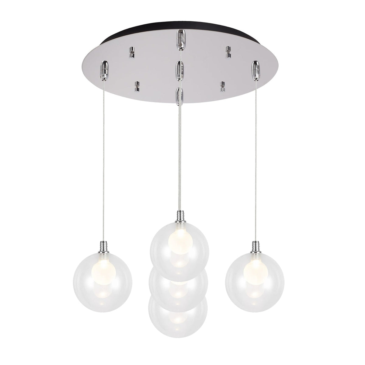 Kuzco Lighting MP3106BG-05 Bolla LED Multi Pendant in Brushed Gold