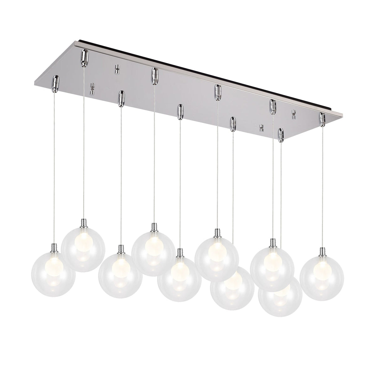 Kuzco Lighting MP3106CH-10 Bolla LED Multi Pendant in Chrome