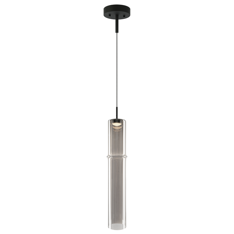 Matteo Lighting C30611MBSM Bambou LED Suspension en noir mat