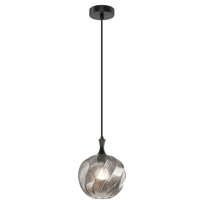 Matteo Lighting C30902MBSM Eesha Ronde Suspension en noir mat