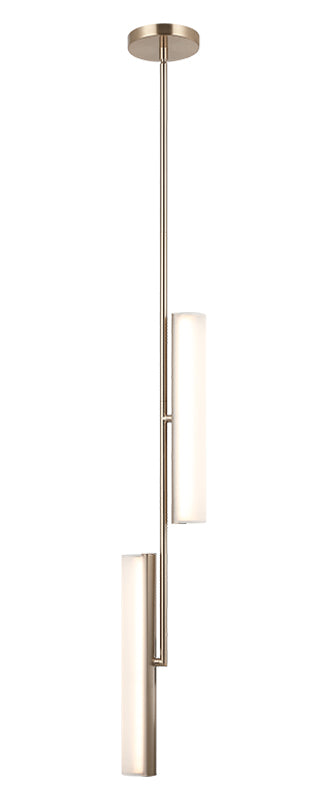 Matteo Lighting C32202CGFR Axis LED Chandelier in Champagne Gold