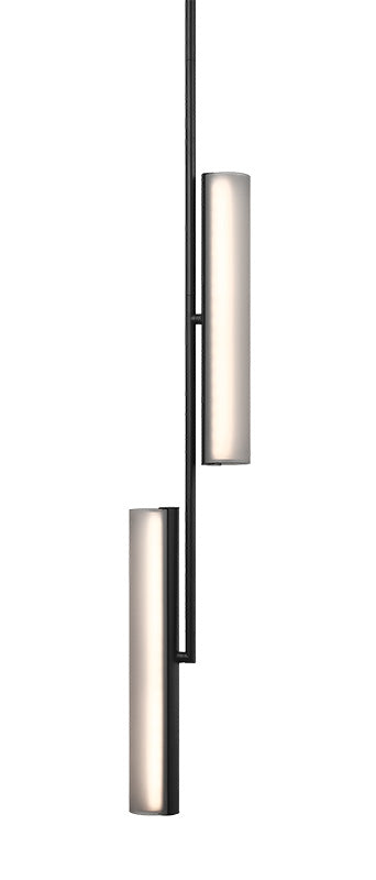 Matteo Lighting C32202MBSM Axis LED Chandelier in Matte Black