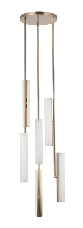 Matteo Lighting C32206CGFR Axis LED Chandelier in Champagne Gold
