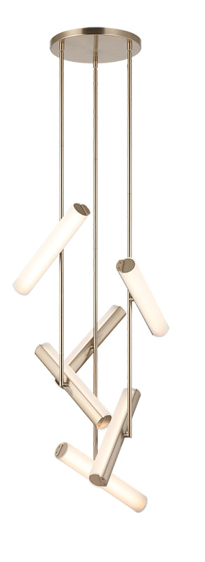 Matteo Lighting C32206CGFR Axis LED Chandelier in Champagne Gold