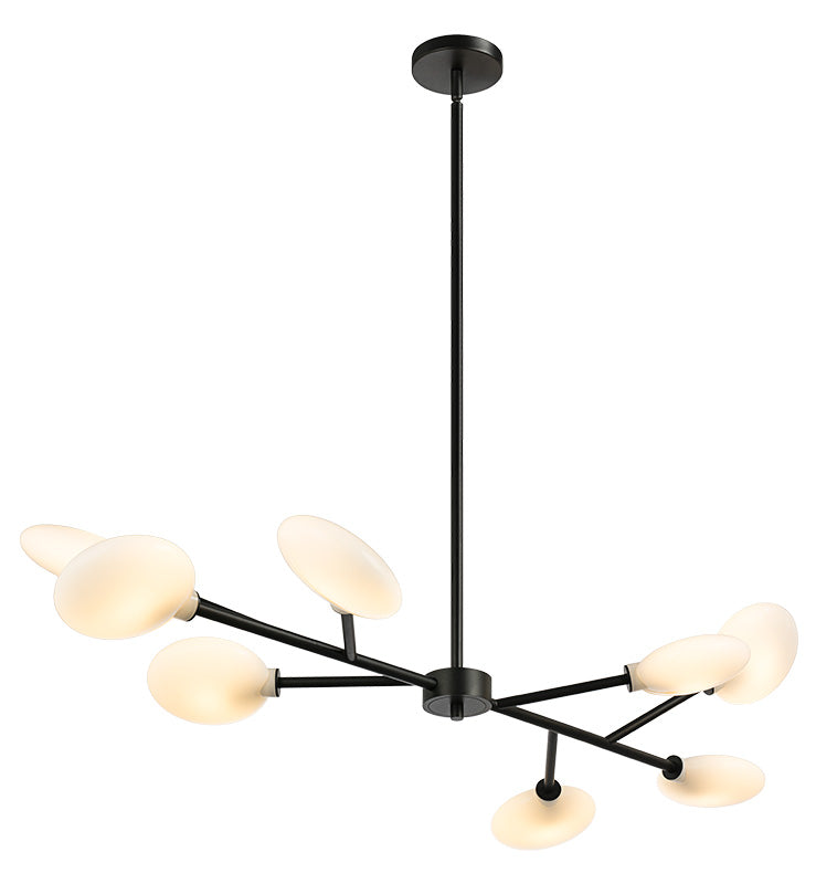 Éclairage linéaire LED Pivoine Matteo Lighting C33708MB Suspension en noir mat