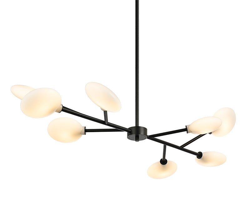 Éclairage linéaire LED Pivoine Matteo Lighting C33708MB Suspension en noir mat