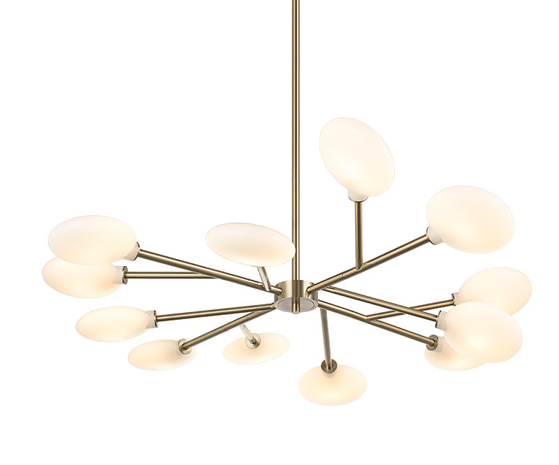 Matteo Lighting C33712CG Peony LED Chandelier in Champagne Gold