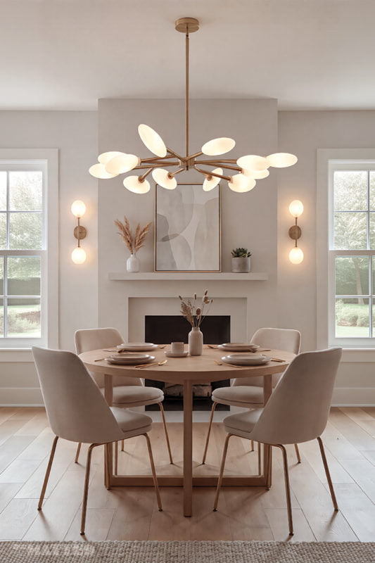 Matteo Lighting C33712CG Peony LED Chandelier in Champagne Gold