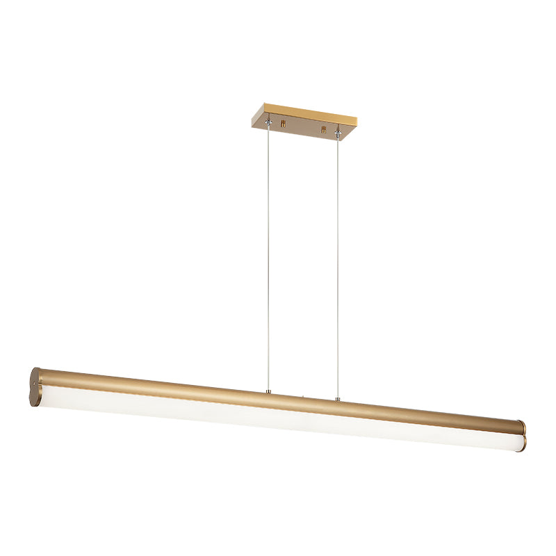 Matteo Lighting C36542AG Junction LED Linear Pendant in Aged Gold Brass