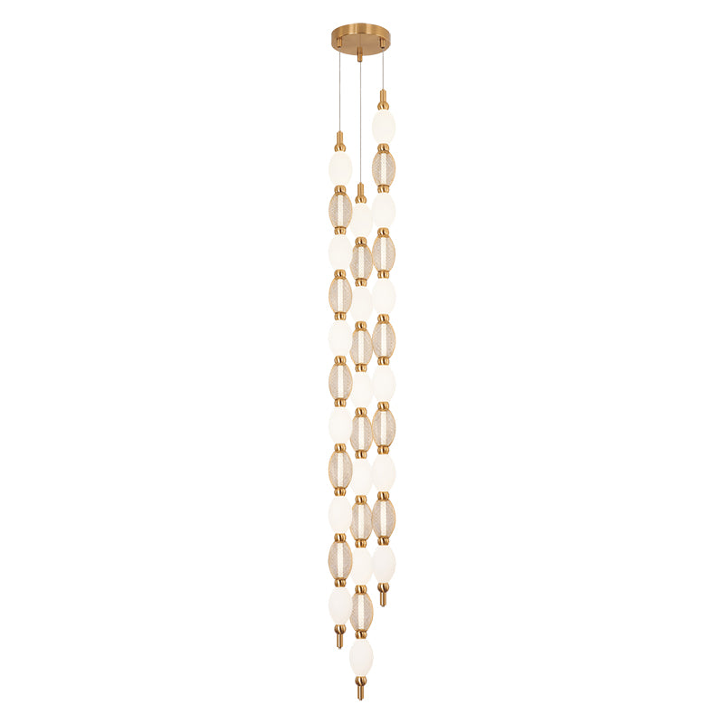 Matteo Lighting C37103AG Tentacles LED Chandelier in Aged Gold Brass