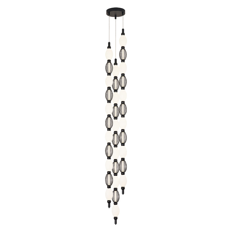 Matteo Lighting C37103BK Tentacles LED Chandelier in Black