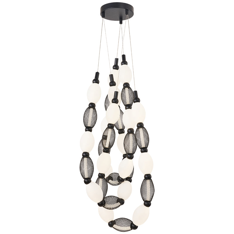 Matteo Lighting C37103BK Tentacles LED Chandelier in Black